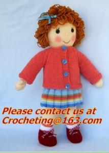 Wholesale Fashion & Popular Hand Made Crochet Knitted Girl Doll, panda, toy, cotton yarn custom toys from china suppliers