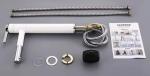 White Silver Plated Flexible Kitchen Faucet Brass Basin Mixer Taps