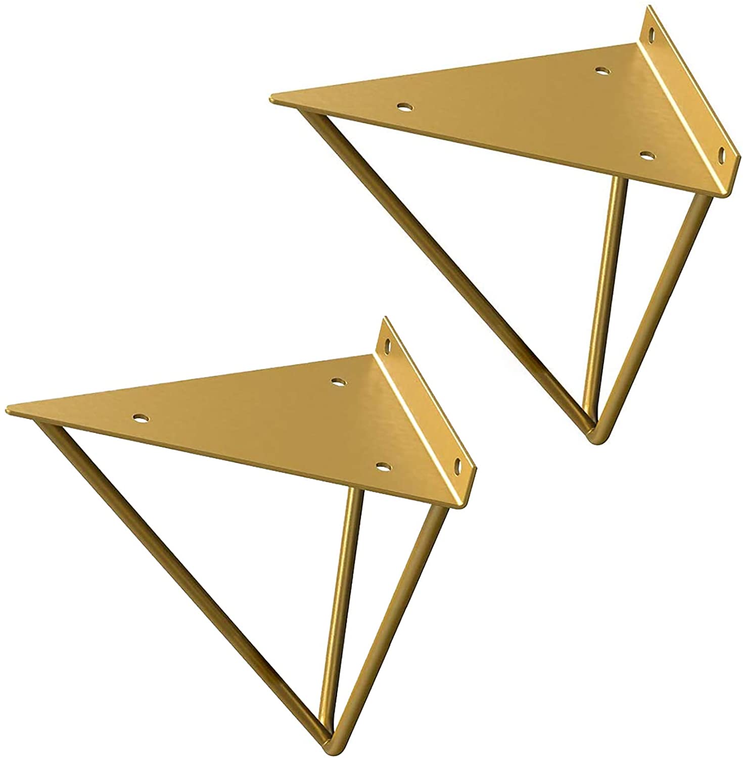 Industrial Mid Century Modern Wall Shelf Support with Powder Coating Hairpin Brackets