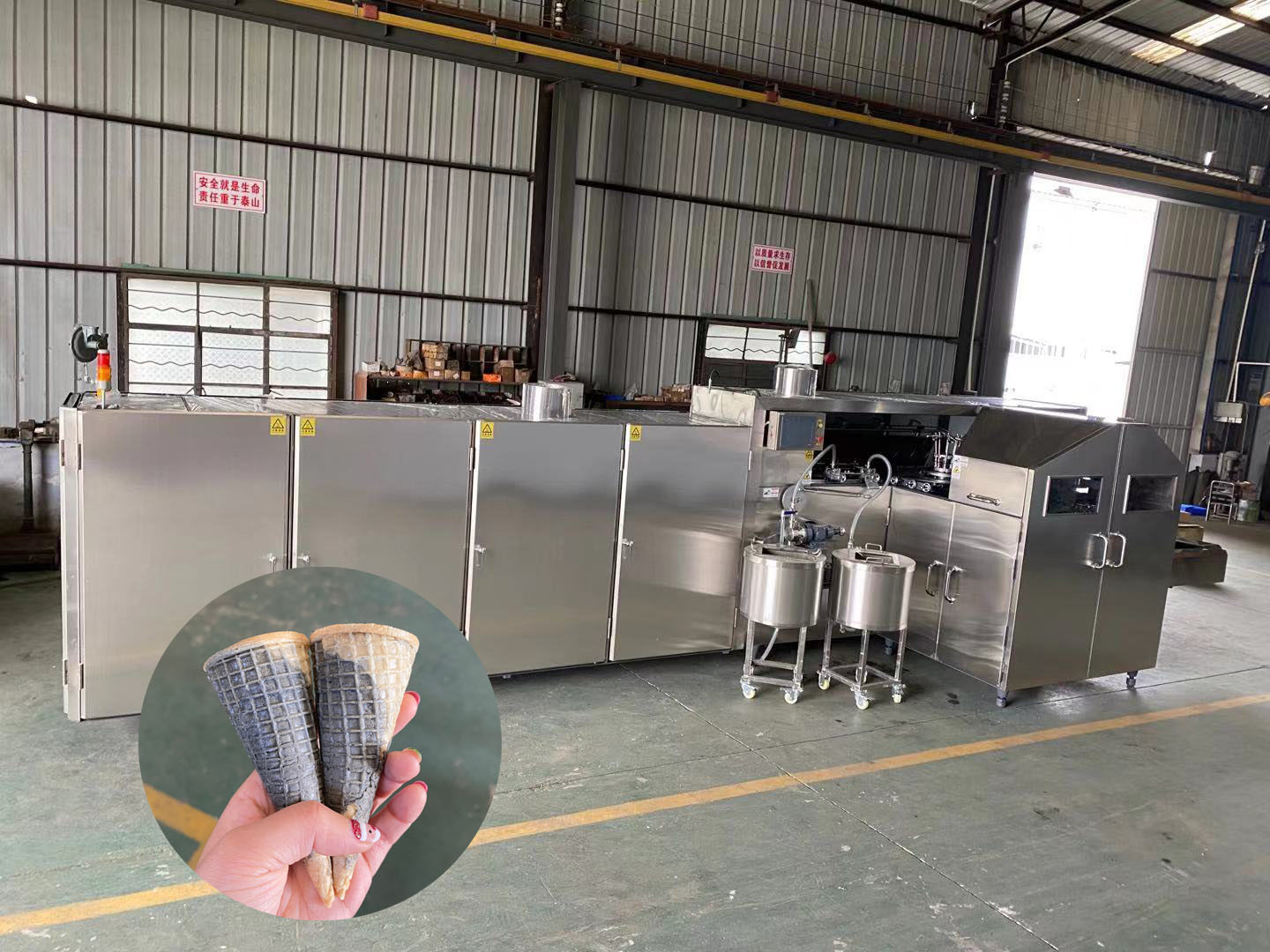 Stainless Steel 380V 8kg/H Ice Cream Cone Baking Machine
