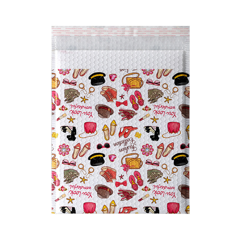 Biodegradable Clothes White Poly Bubble Mailers Self Adhesive