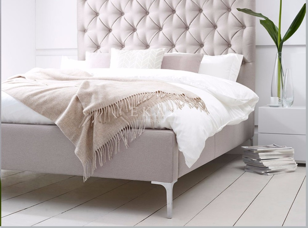Wooden Bed Picture Button Tufted Headboards Bed