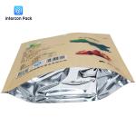 Food Brown Kraft Paper Pouch Aluminum Foil Lined 25x14cm Gravnre Printing