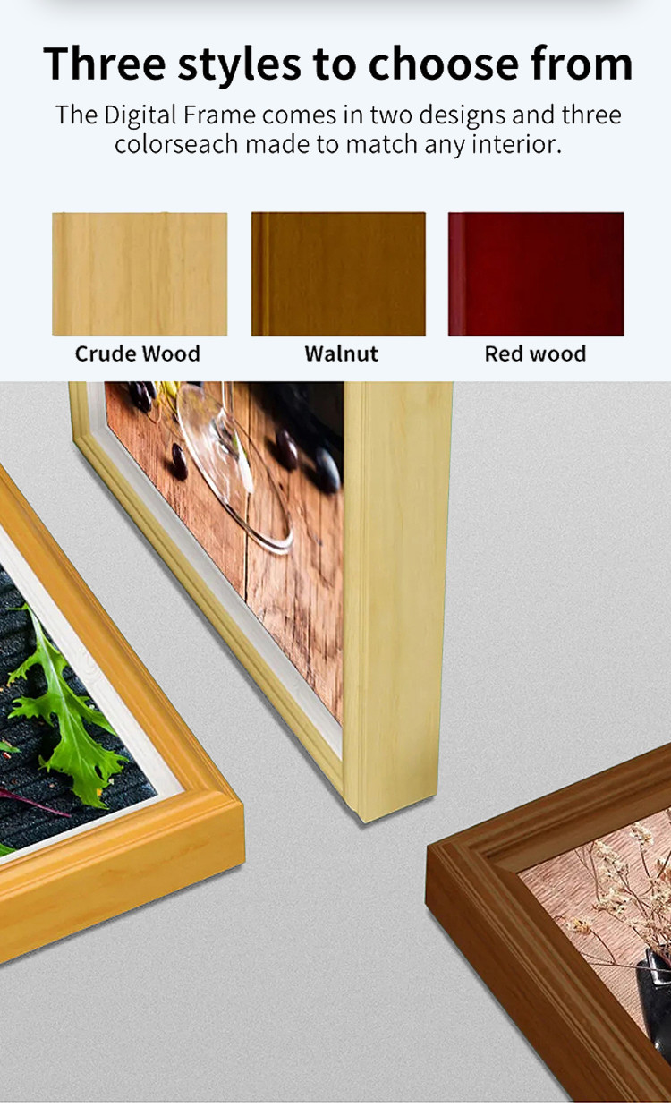 21.5" HD Anti-Glare LCD Digital Wooden Frame Smart Advertising Signage