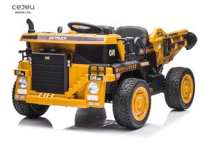 Wholesale Yellow 2.4G RC Kids Ride On Toy Truck Dump Battery Operated Ride On Trucks 12V10AH from china suppliers
