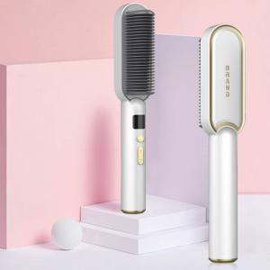 Wholesale 35W Ceramic Hair Straightener Comb , 200 Degree Electric Hair Straightener Brush from china suppliers