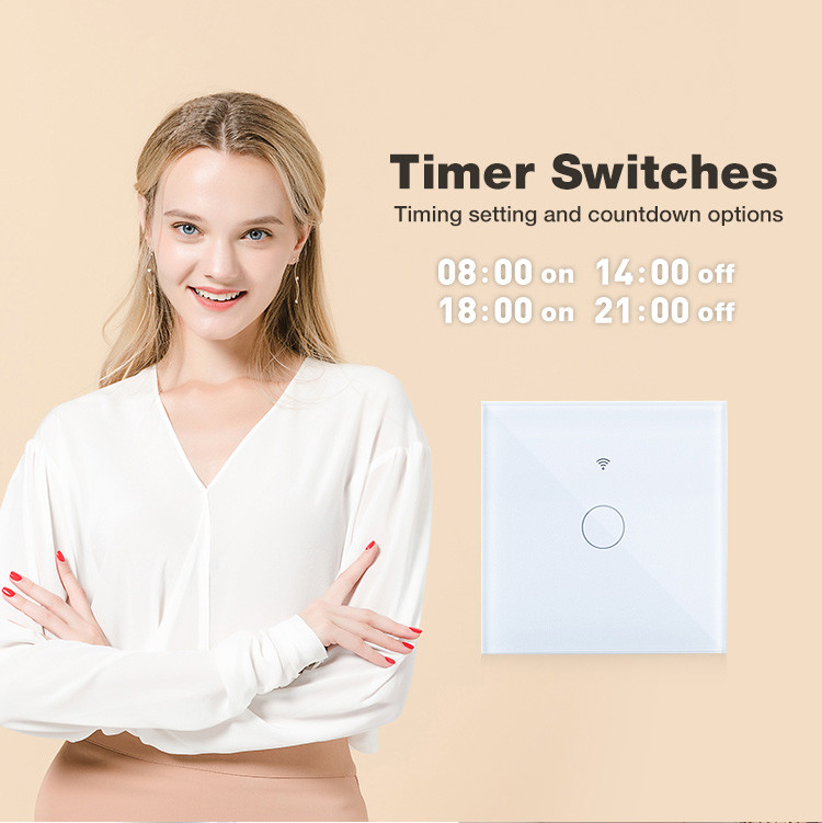 OEM ODM EU UK Standard 1gang Smart Wifi Wall Switch Waterproof For Home Automation