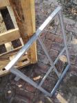 Antique European Style Fixed Cast Iron Windows Frame H77.5xW51CM