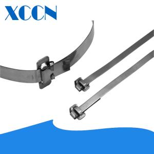 Wholesale Heat Resistant Toothed Buckle Stainless Steel Cable Ties Ty Wrap 7mm 10mm 13mm Wide from china suppliers