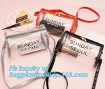 Stationery School PVC Pencil Bag, Barrel shaped travel cosmetic bag clear
