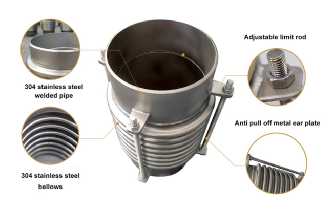Welded Metal Bellows SS316 High Temperature Resistance Expansion Joint For Pipe