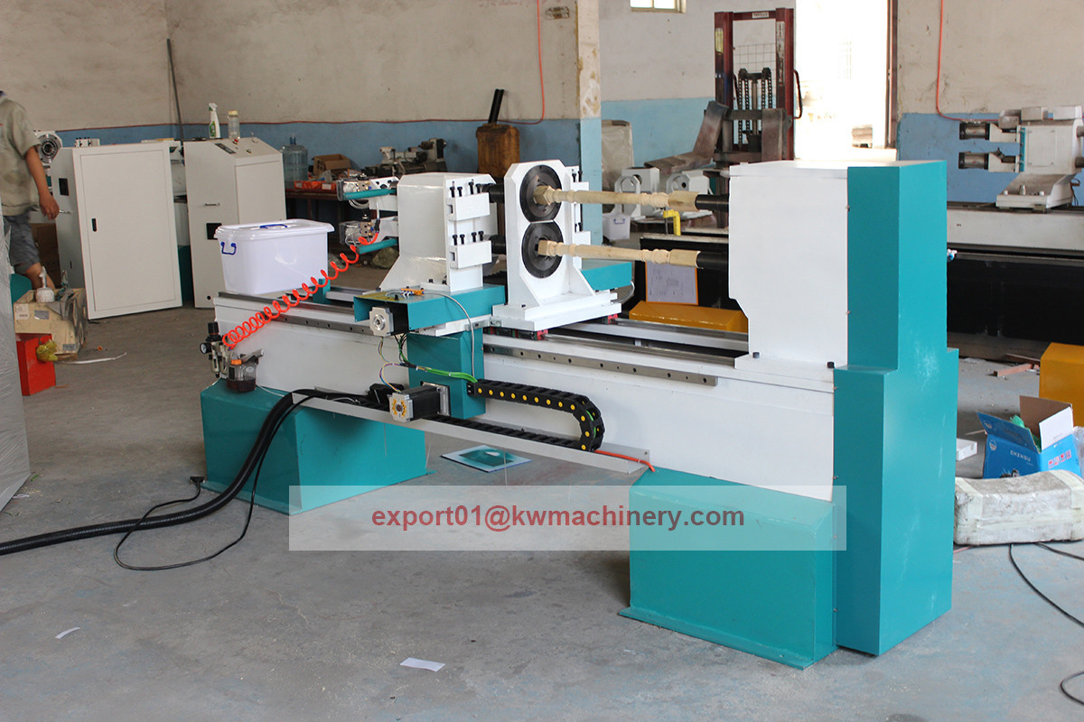 cnc wood lathe double turning spindle cnc wood lathe