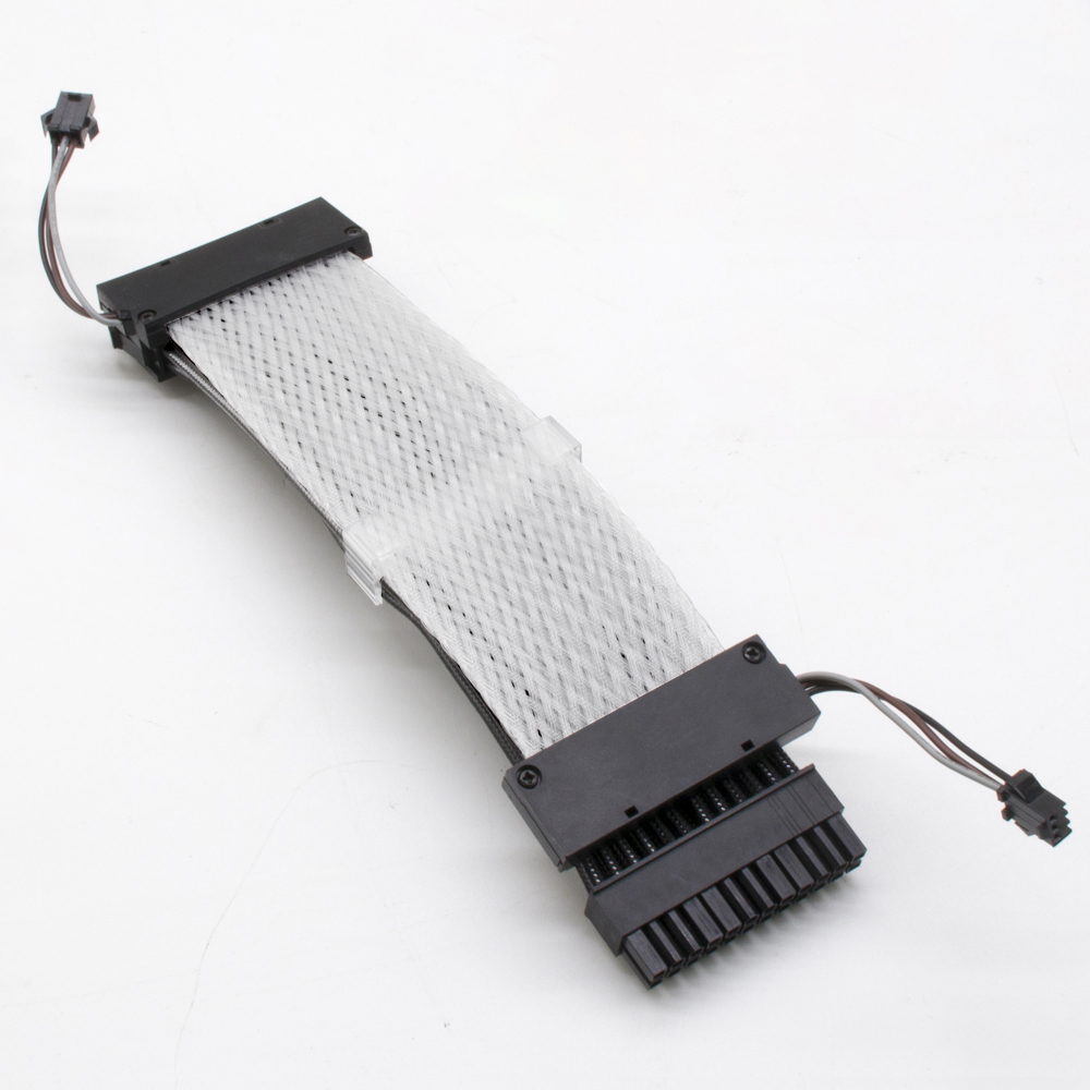 PSU Cable ARGB Two-Burner Lamp Net Extension Sleeved Cable Kit Custom Power Supply Braided For Computer Gaming Case(24-Pin)
