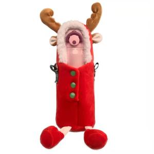 Wholesale Christmas Deer Thermos Plush Cup Cover Cute Slung Water Cup Plush Cover from china suppliers