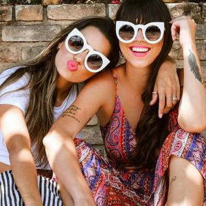 Wholesale Butterfly Cat Eye Glasses Plastic Frame Clear Gradient Lens Sunglasses from china suppliers