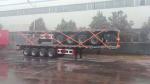 Relay Valve Wabco 3 Axles Flatbed Container Transport Truck / Semi Trailer for