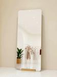 Barber Hair Salon Black And Gold Large Floor Upright Mirror For Salon Station