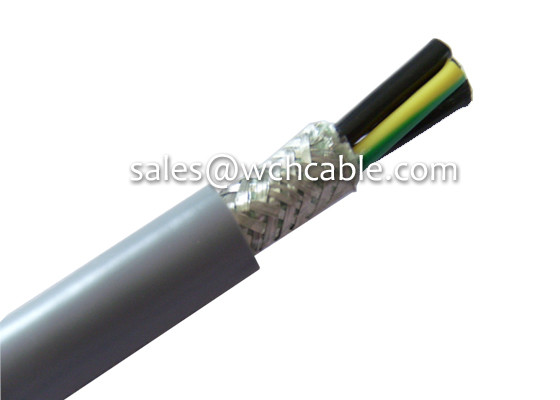 1000V High Voltage Oil Resistant Braiding Shielded TPE Cable UL21184, UL21387 Hazardous Substance Free