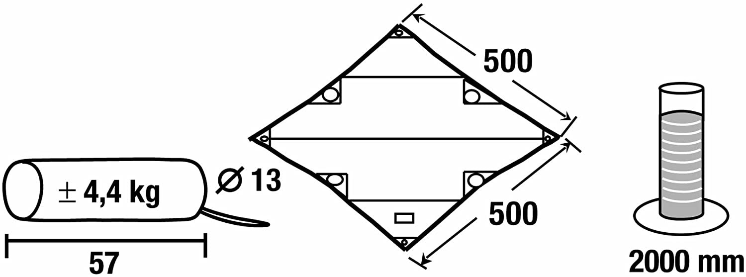 400*400cm 210T Polyester Hexagonal Wrench Camping Sun Shelter