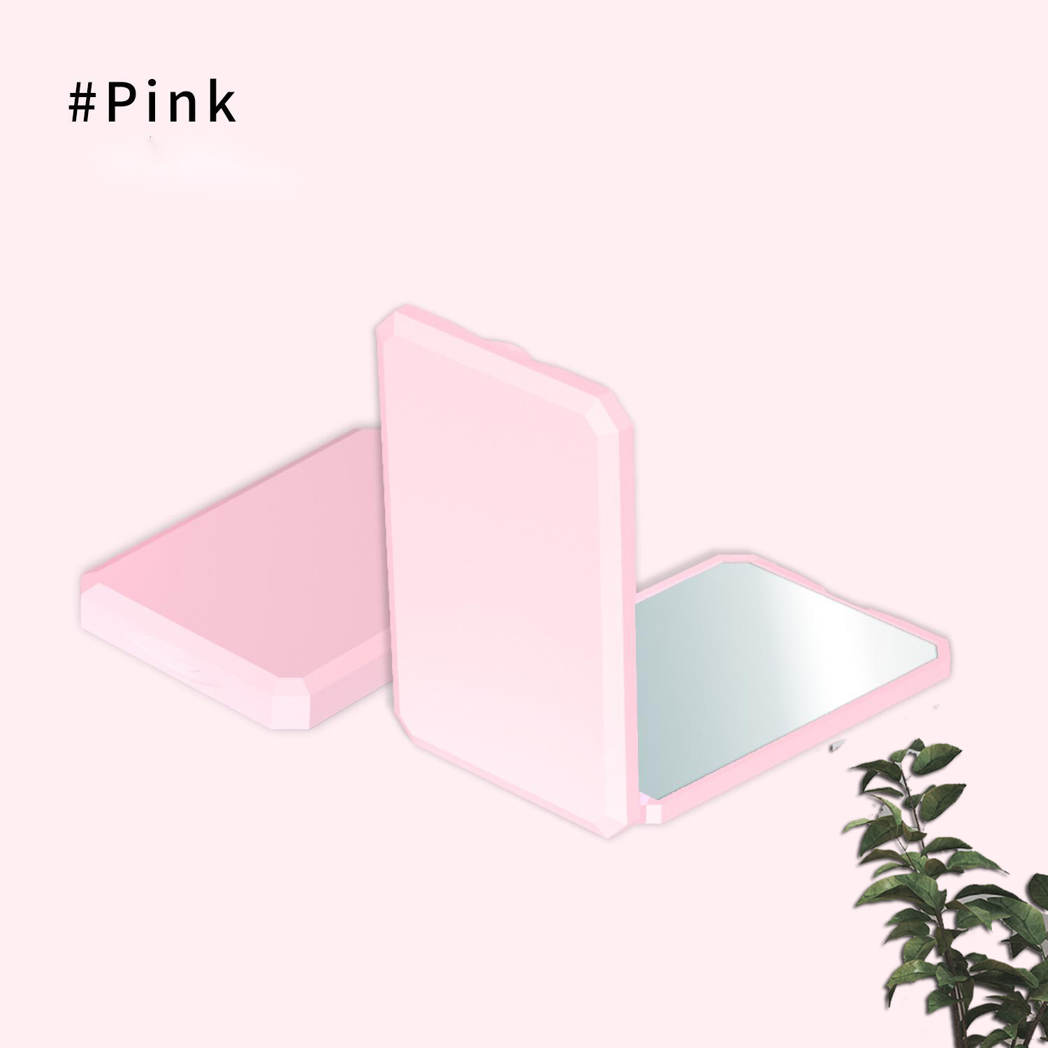 Stylish Heart Shaped Folding Travel Vanity Plastic Glass Mirror for Everyday Occasion