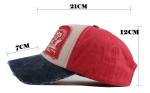 Vintage Washed Unisex Baseball Caps Metal Closure Whole Cotton Distressed Twill