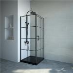 Black 6mm Tempered Glass Shower enclosures 800*800*1900mm