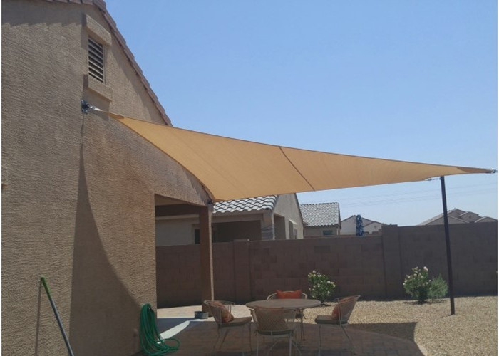 160g/m2 - 350g/m2 Sun Shade Sail Canopy , Patio Garden Awning With Hardware Kit