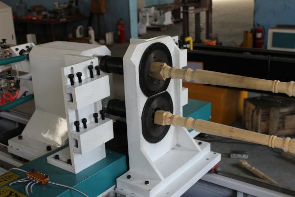 cnc wood lathe double turning spindle cnc wood lathe