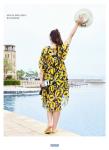 style bikini three-piece swimsuit female blouse sunscreen gather Korean version
