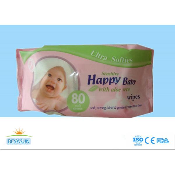 Adult / Baby Disposable Wet Wipes Unscented Flushable For Sensitive Skin