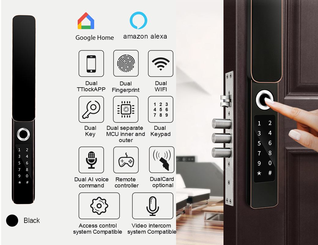 FL19 Waterproof Smart Locks Fingerprint Password Aluminium Alloy