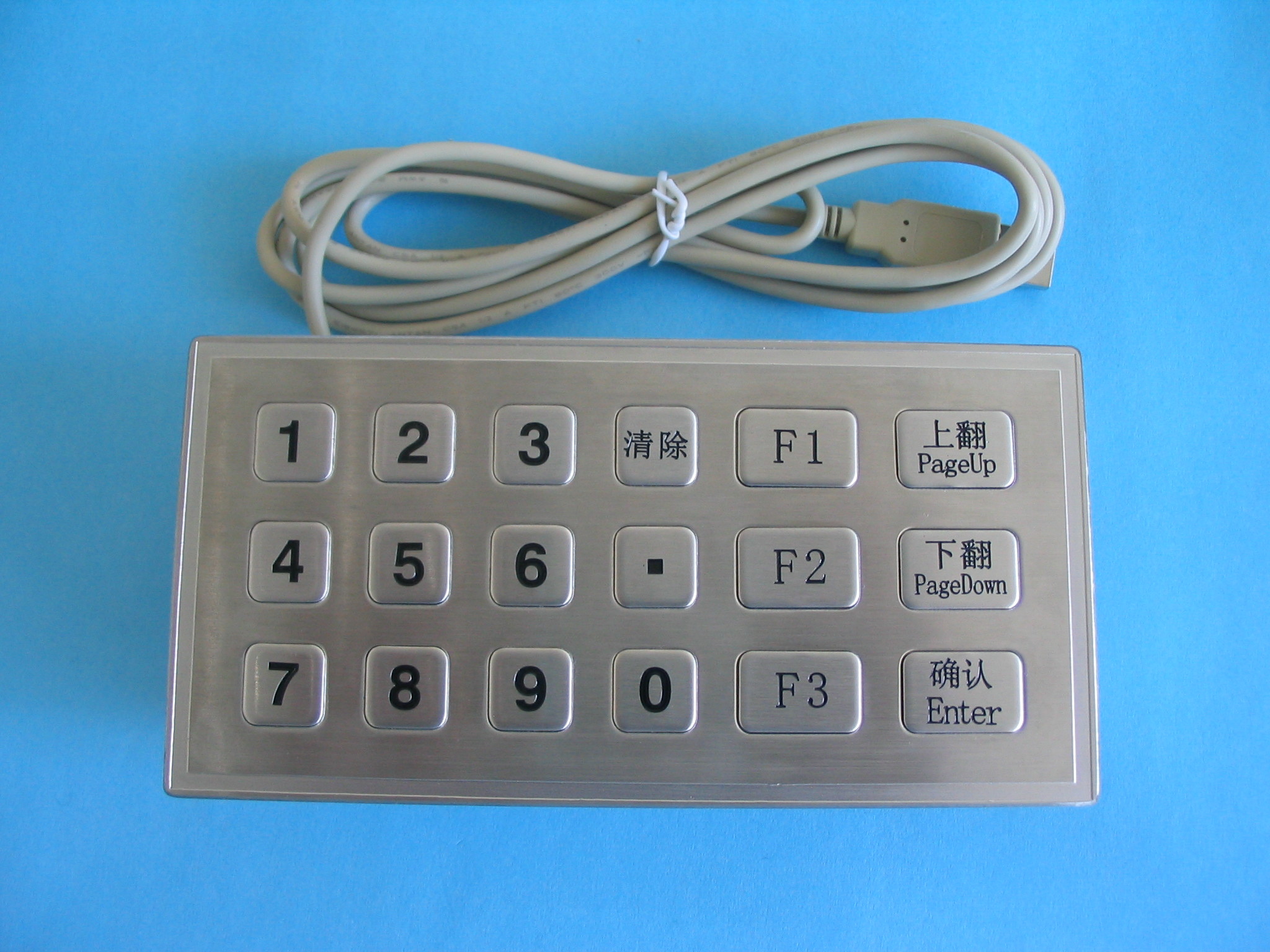 18 Keys Type Metal Numeric Keypad With Laser Engraved Button Design