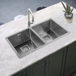OEM/ODM Factory Handmade 32"x18" Stainless Steel 304 Kitchen Sink Double Bowl