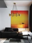 Minimalist Chandeliers Gold LED Black Ring Living Room Dining Lighting circular