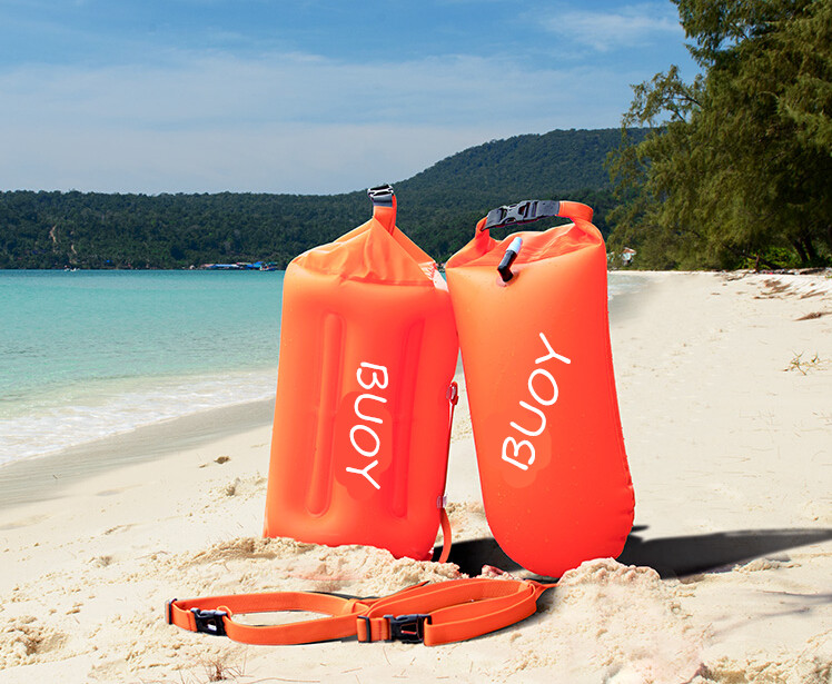 20L Waterproof Dry Bag, Ultralight Swim Buoy and Safety Float for Open Water Triathletes, Kayak, Snorkeling,Surfers, Bea