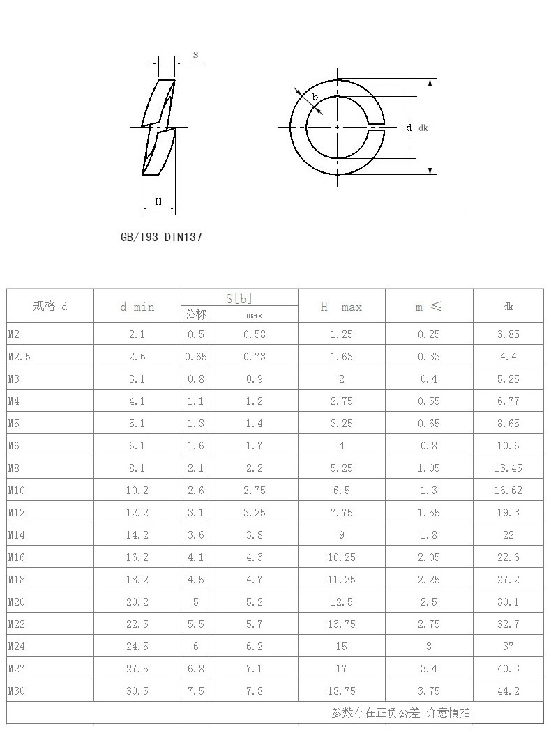 Style DIN127-B 8.8 High Strength Spring Washer for Construction Materials