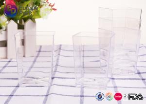 Wholesale Disposable PS Clear Dessert Cups Square For Pinic Party Easy Carrying from china suppliers