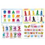 Disposable 12X18" 0.05mm Plastic Table Topper Waterproof Cartoon Alphabet Design