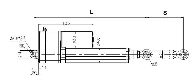 CE linear actuators electric 200 travel length, 12volt dc electric motor, IP65 (waterproof)