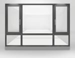Hanging Curtain Type Broken Bridge Aluminum Casement Windows for Glass 5 27A 55