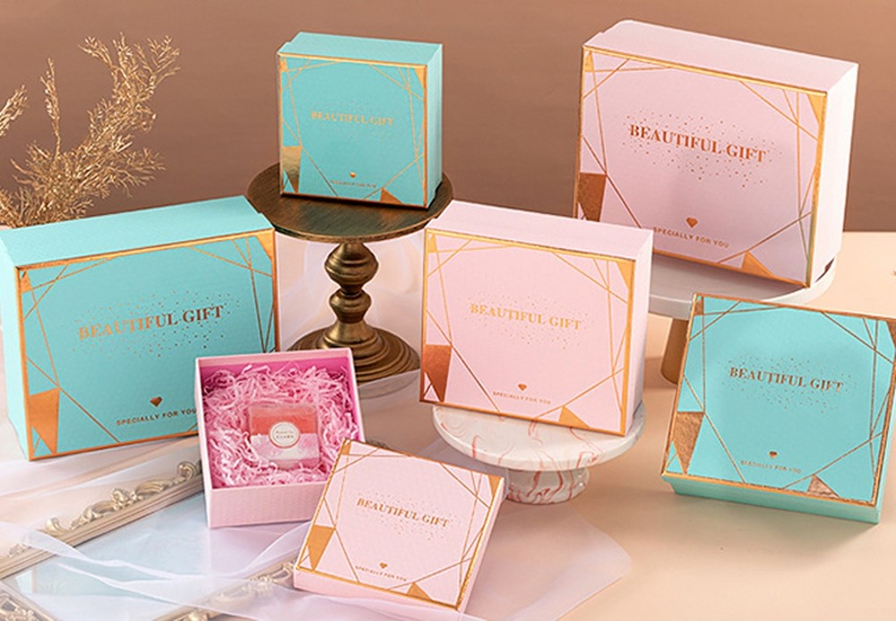 Hot Stamping Lift-Off Lid Rigid Paper Box For Gift Set Packing