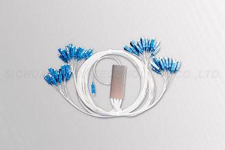 Micro Type Fiber Optic PLC Splitter 1x64 900um LSZH Pigtail 1260nm - 1650nm