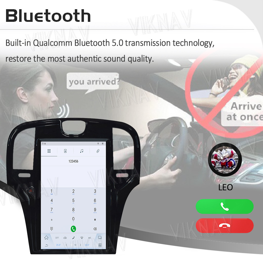Stereo Touch Screen Car Radio For Chrysler 300C 2013-2019 Android 11 Wireless
