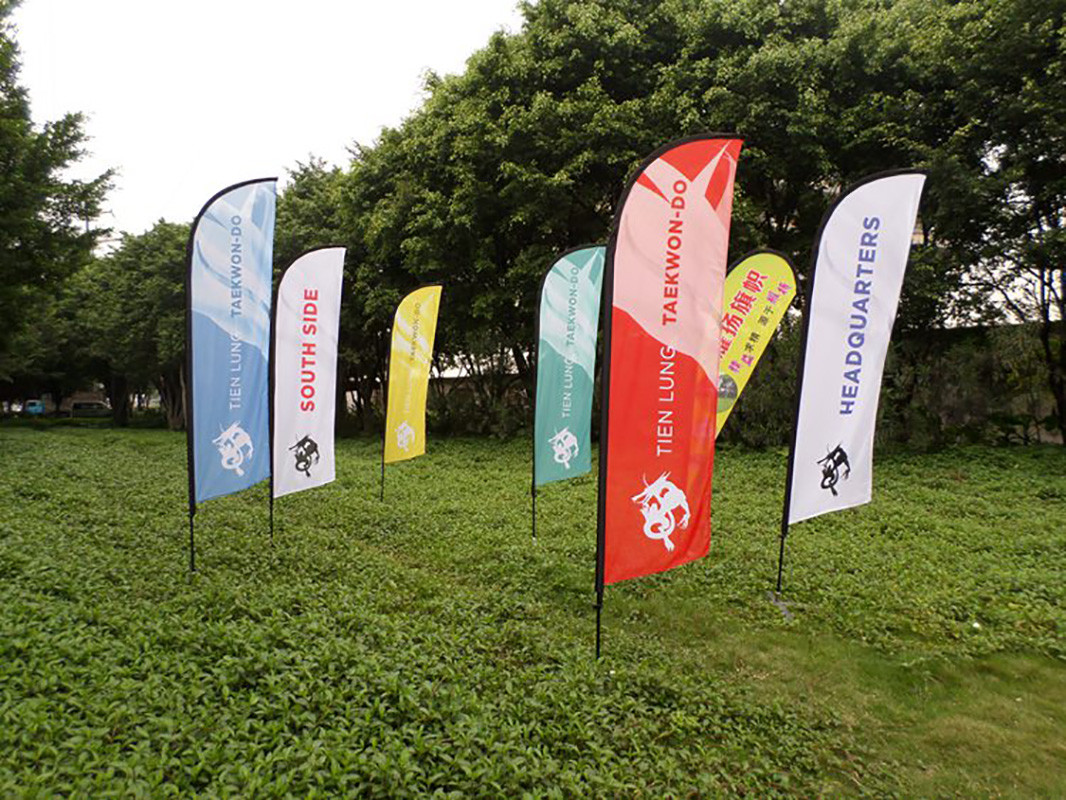 Exhibition Outdoor Beach Flag Digital Printing Cool Nobori Flags