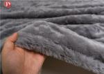 Home Textiles Plush Fur Blanket Knitted Darker Gray Animal Rabbit Fur Blanket