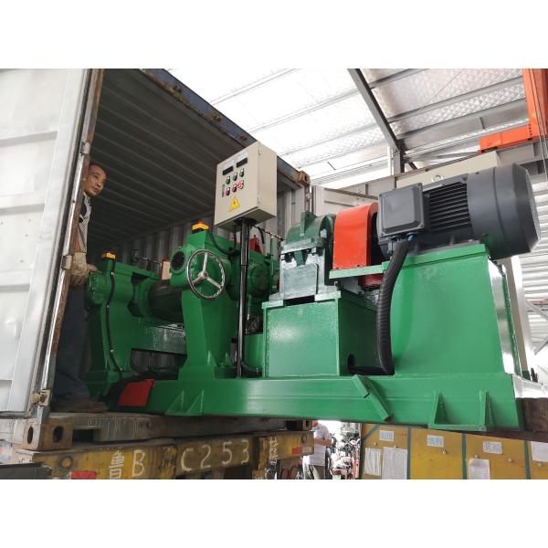 XK-450 Automatic Two Roll Mixing Mill Machine With Stock Blender For Rubber Compounding