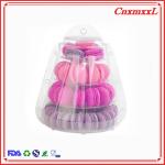 25cm Round Plastic Macaron Packaging 35pcs Clear 4 Tier Dessert Tower