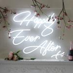 Energy saving Neon Letter Signs 8mm Transparent Acrylic For Holiday Wedding