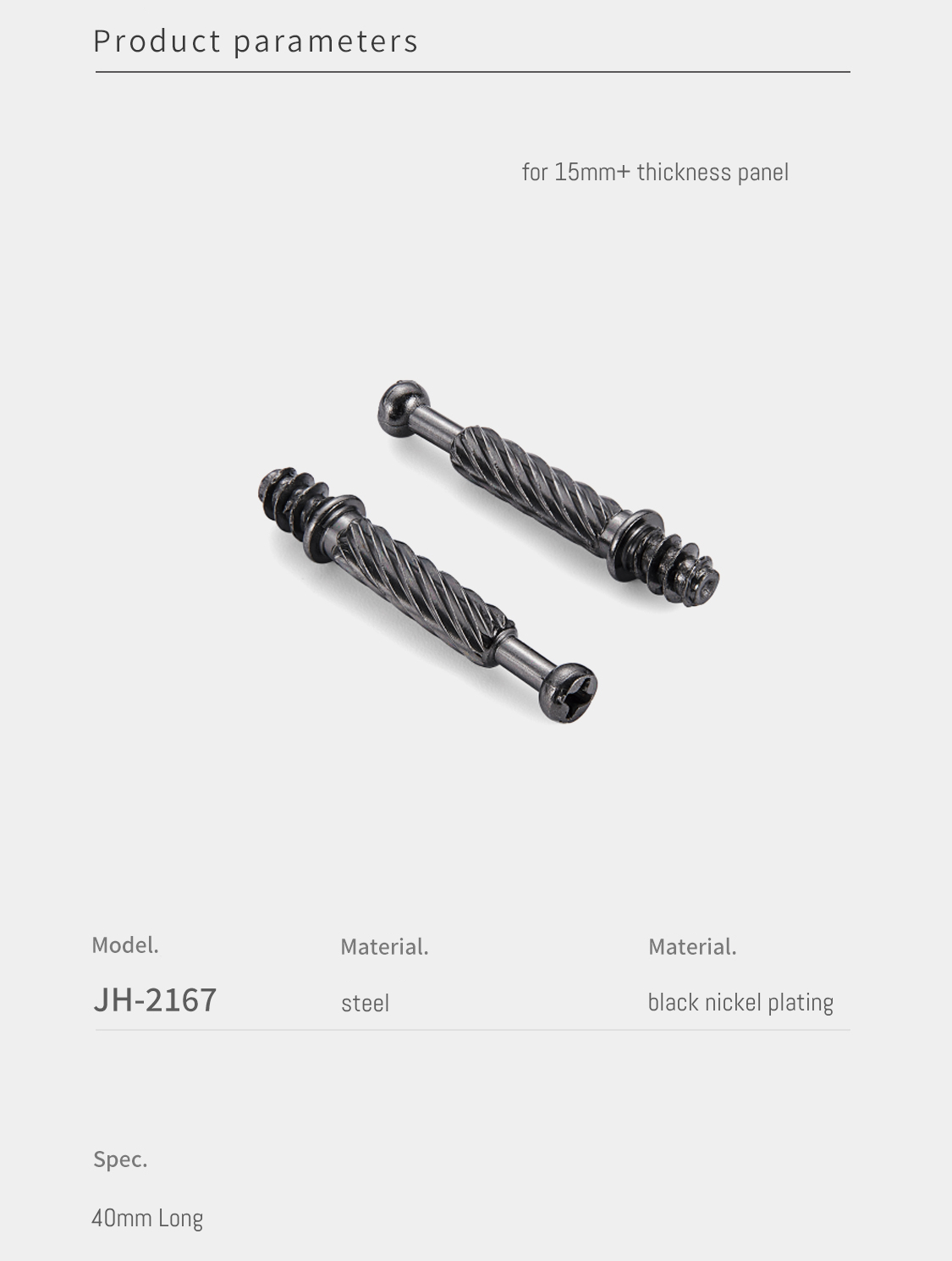 Minifix Spreading Bolts