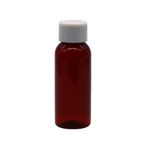 China 30mL PET Boston Round Slim 20-410 Syrup Plastic Bottle for Maple Syrup Screen Printed on sale